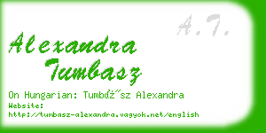 alexandra tumbasz business card